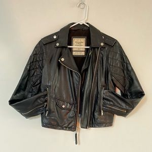 Abercrombie & Fitch Vegan Leather Quilted Jacket - Sm